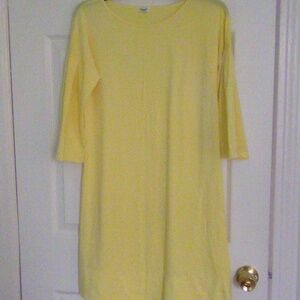 Women's 100%Cotton Yellow scooped neck line dress by SPLENDID. SIZE MEDIUM.